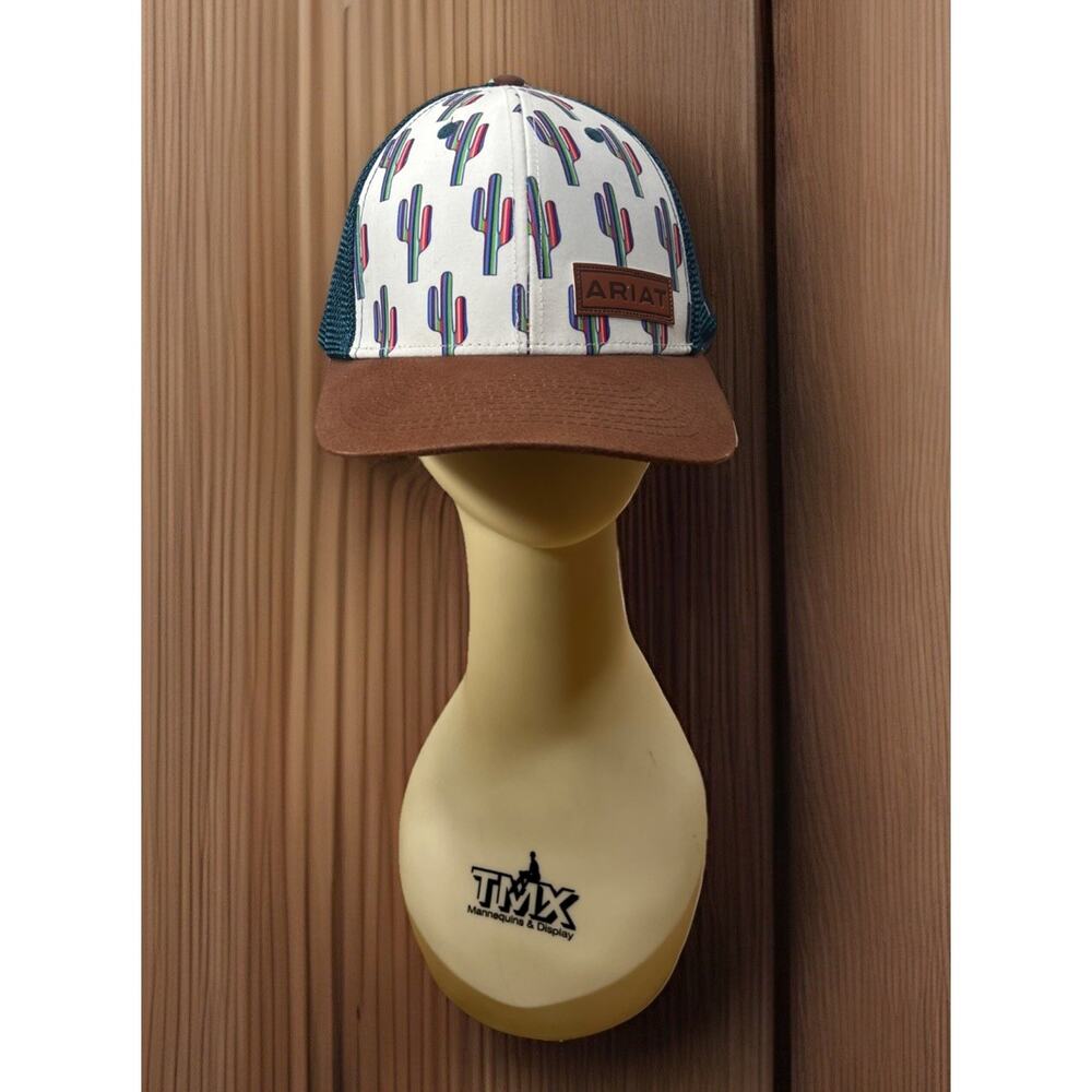 Ariat Cactus Snapback Trucker Hat Multi OSFM Mesh Back Colorblock